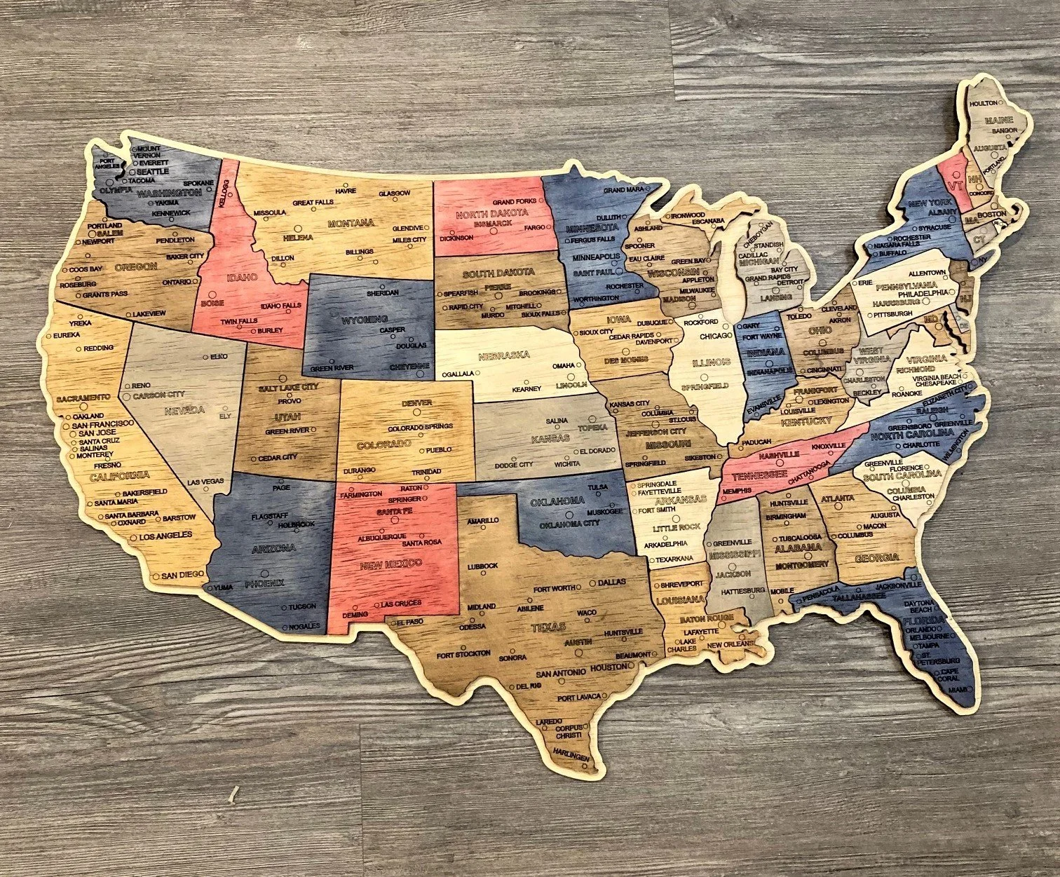 United States Map Wall Hanging or Puzzle — Wood Speaks To You